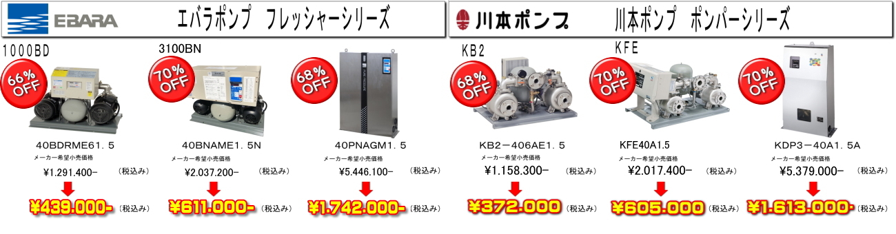 給水ポンプの販売広告